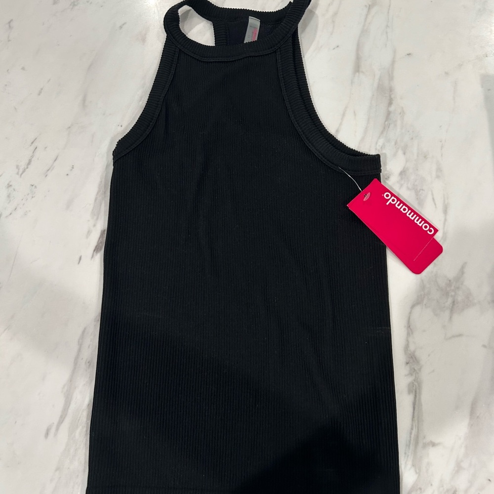 Black ribbed Commando tank top
